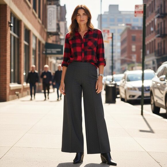 Jones & Co Pull-On Wide Leg Soft Stretch Pants Sz S Gray 194M - Picture 5 of 9